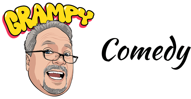Cartoon face with "Grampy" text above.